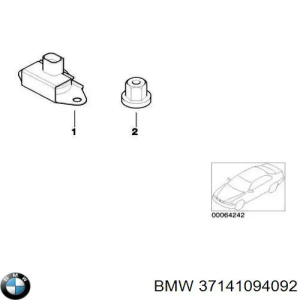 37140416408 BMW датчик продольного ускорения