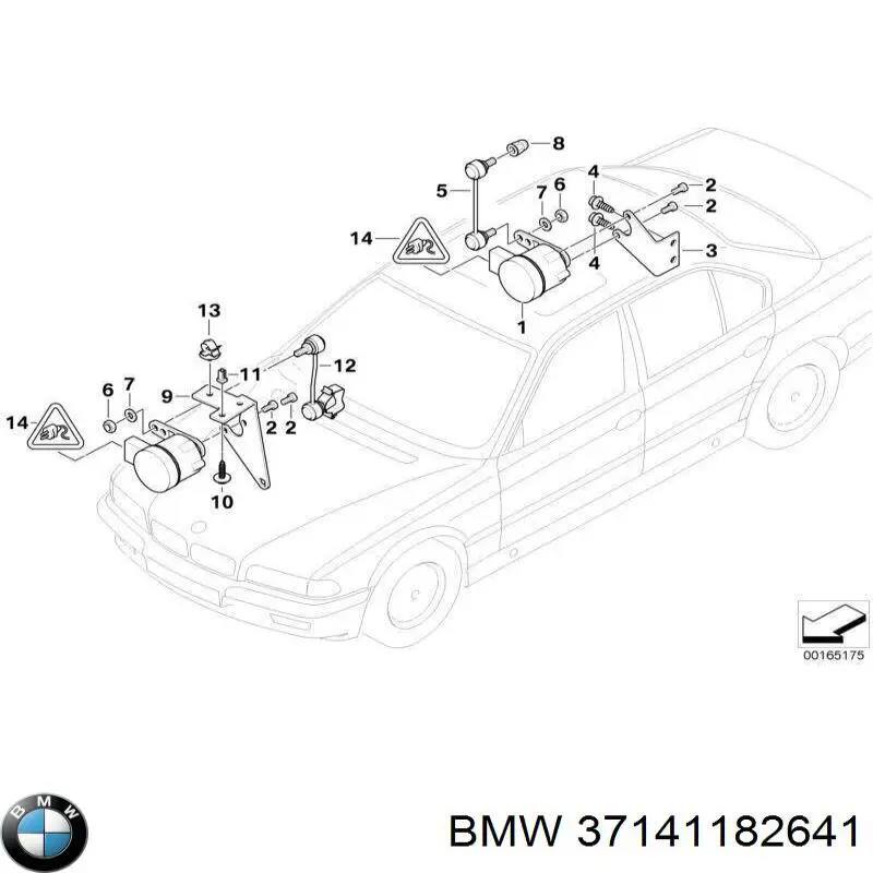 37141182641 BMW датчик уровня положения кузова передний