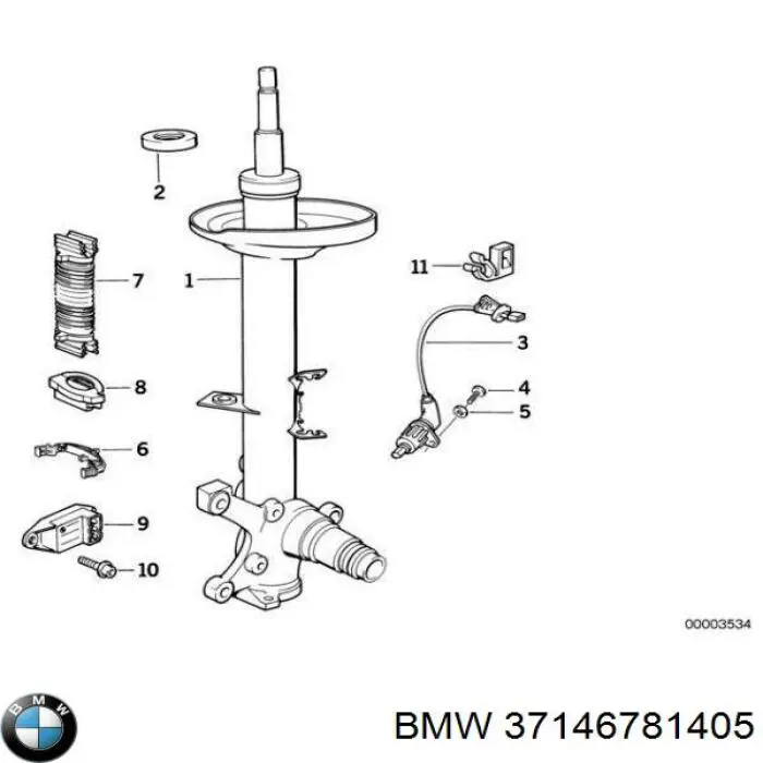 Датчик продольного ускорения 37146781405 BMW