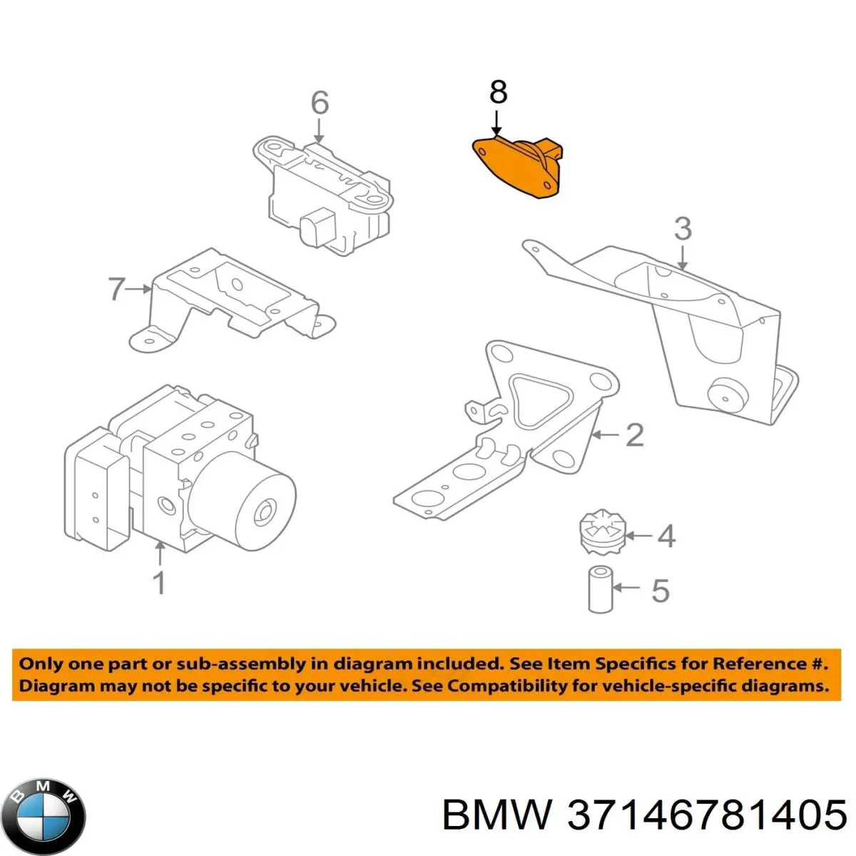 37146781405 BMW Sensor De Aceleracion Longitudinal original y equivalente