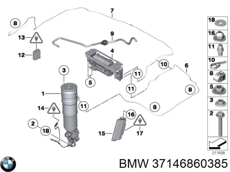 Купить 37146798662 BMW Блок управления пневмоподвеской