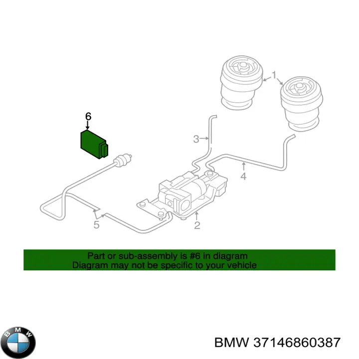 Блок управления пневмоподвеской BMW 37146860387
