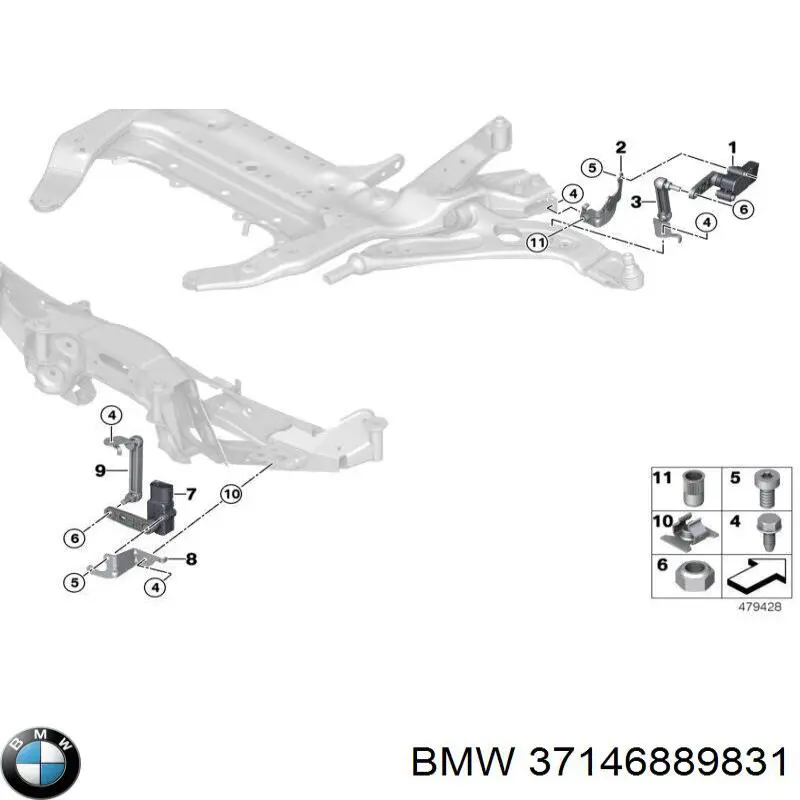 Тяга датчика уровня положения кузова передняя BMW 37146889831 цена, от 16.52 USD