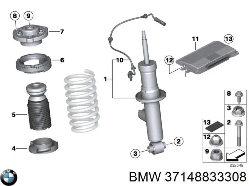 Блок управления пневмоподвеской BMW 37148833308 цена, от 101.35 USD