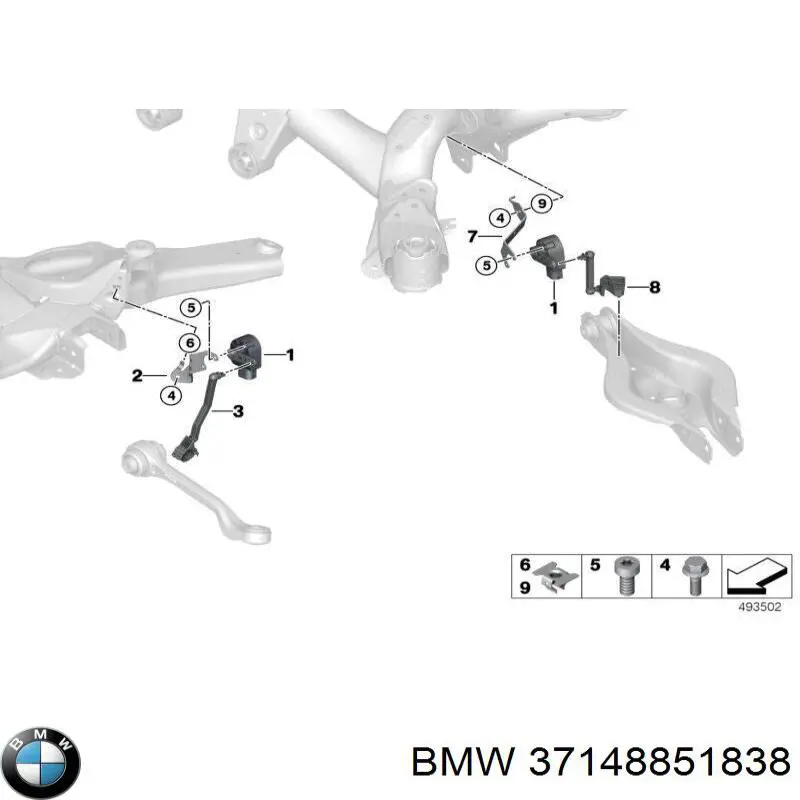 Тяга датчика уровня положения кузова передняя BMW 37148851838 цена, от 17.10 USD