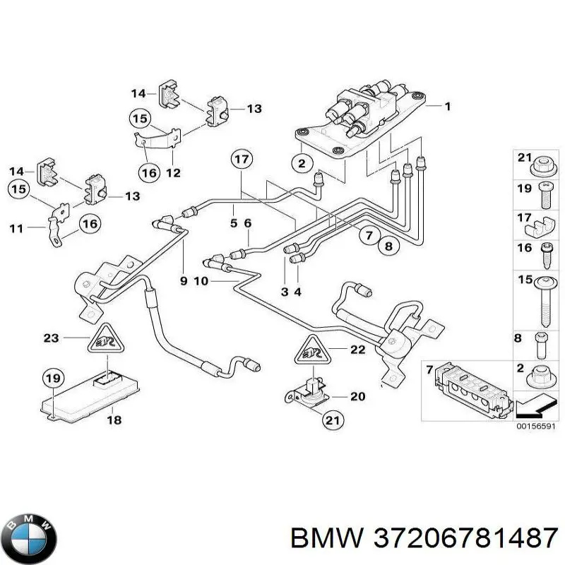 Блок шинных кранов BMW 37206781487 цена, от 50.68 USD