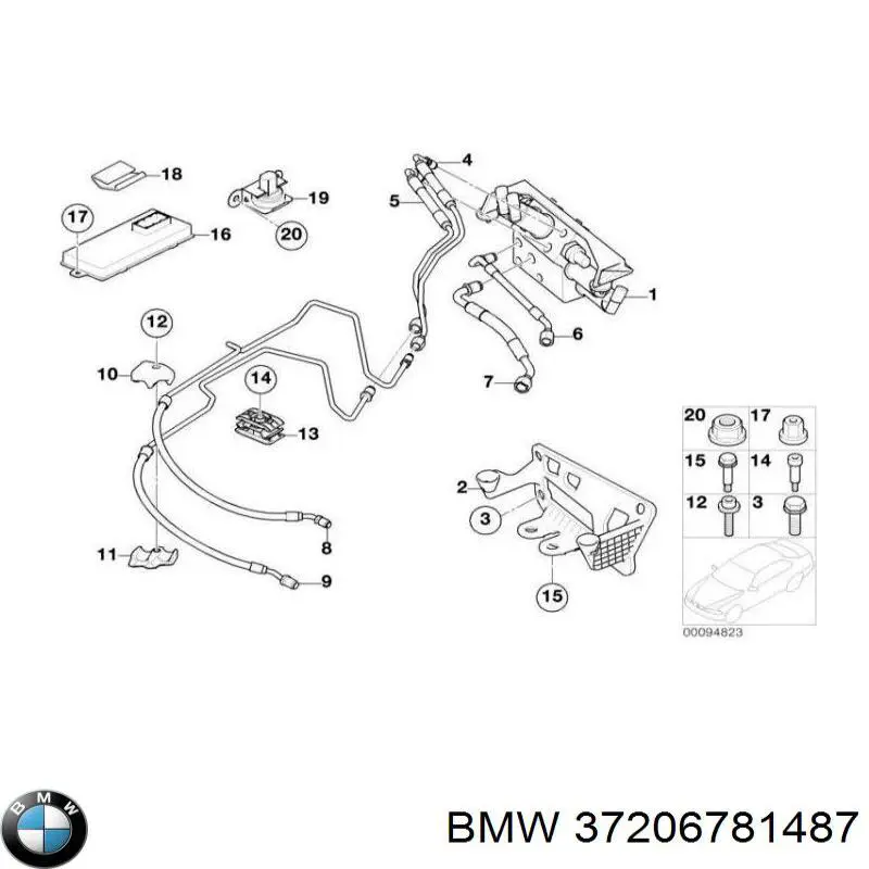 Блок клапанов регулируемой подвески 37206781487 BMW