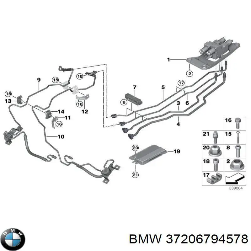 Блок клапанов регулируемой подвески 6782737 BMW