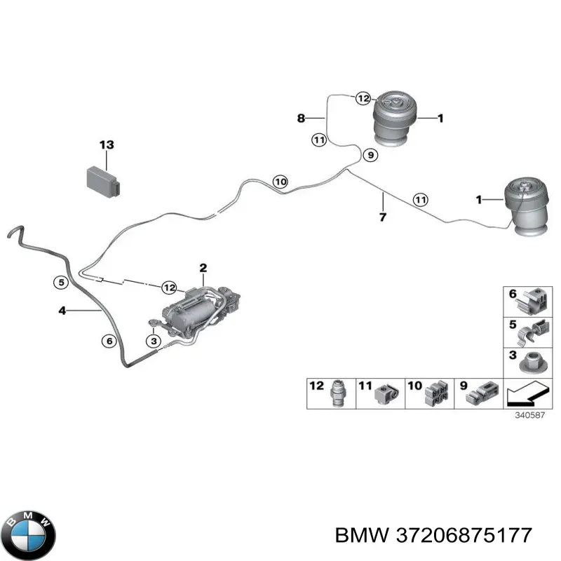 37206875177 BMW Компрессор подкачки амортизаторов