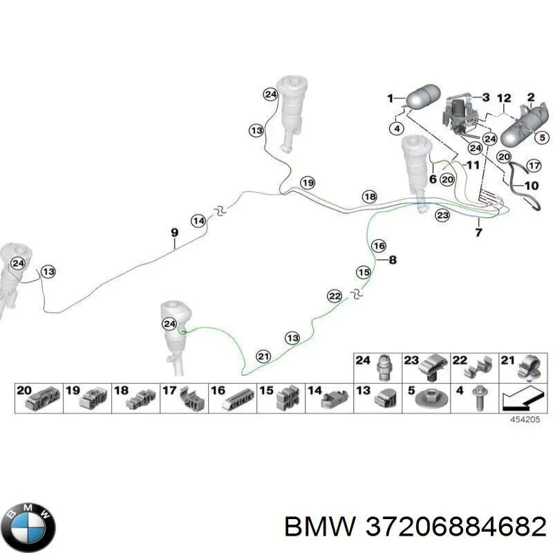 Компрессор пневмоподкачки (амортизаторов) на BMW 7 (G11, G12) купить.