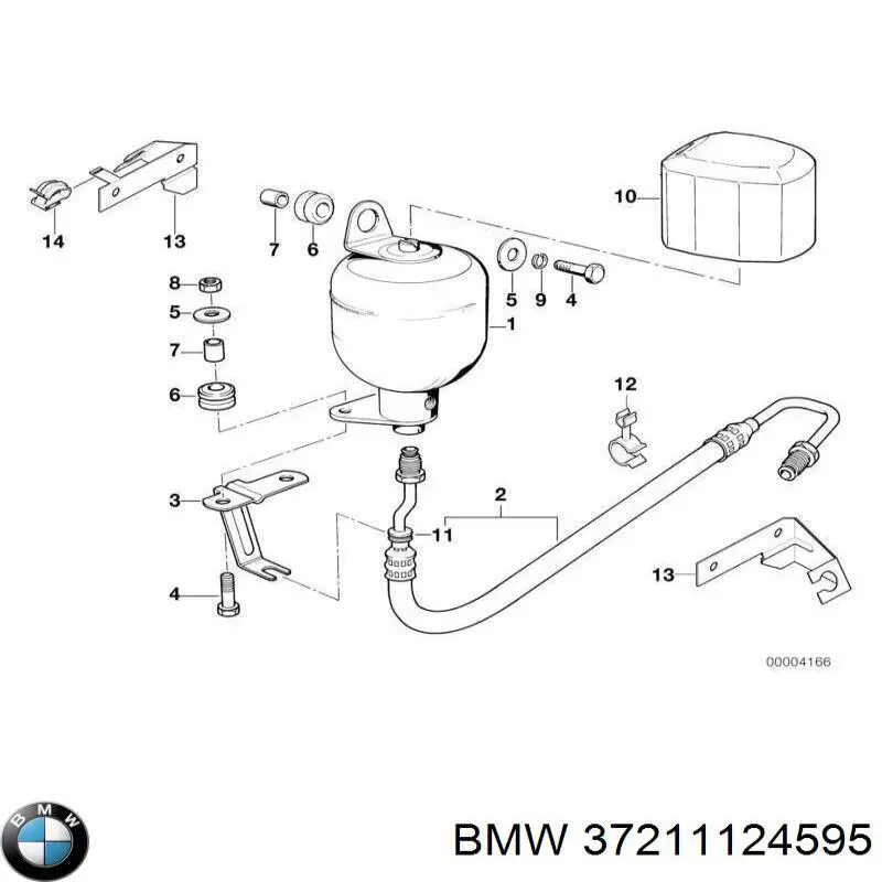 37211124595 BMW гидроаккумулятор системы амортизации задний