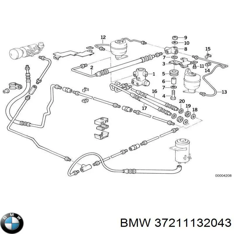 Гидроаккумулятор системы амортизации задний BMW 37211132043 цена, от 136.24 USD