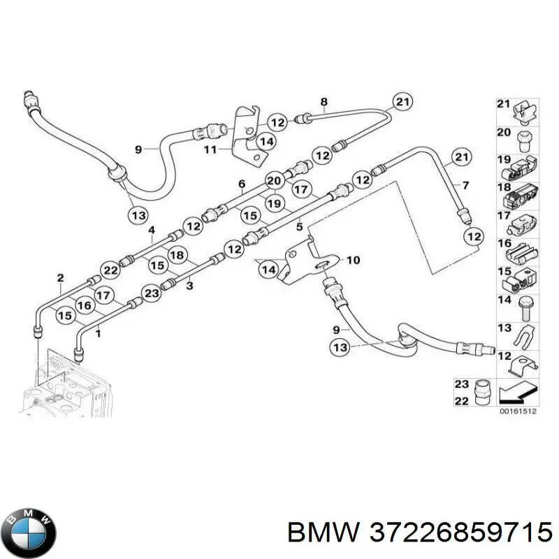 Патрубок вентиляции картера, маслоотделителя BMW 37226859715 цена, от 11.27 USD