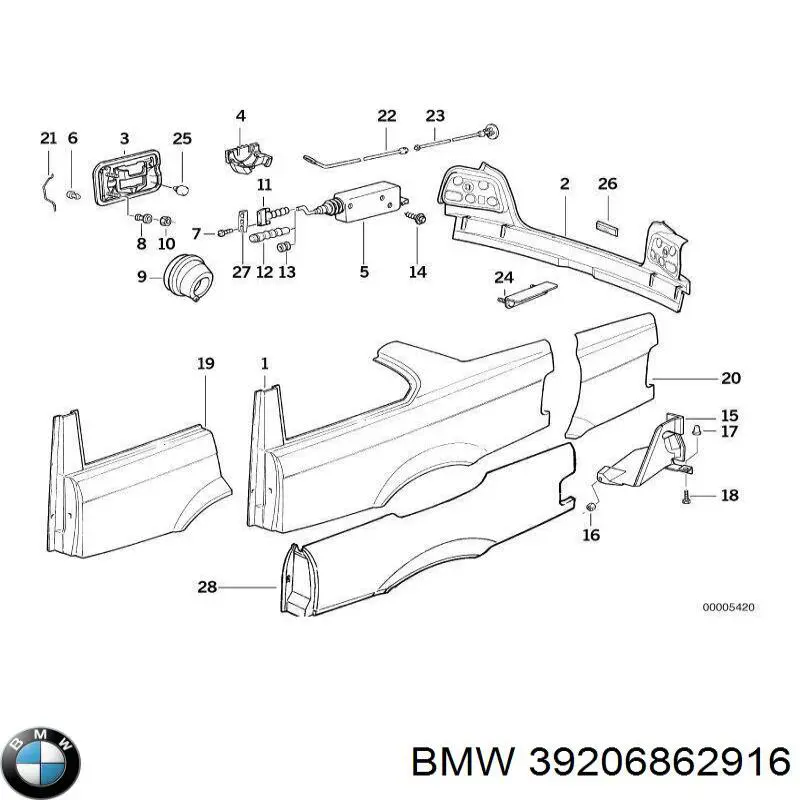  BMW 39206862916 цена, от 54.48 USD