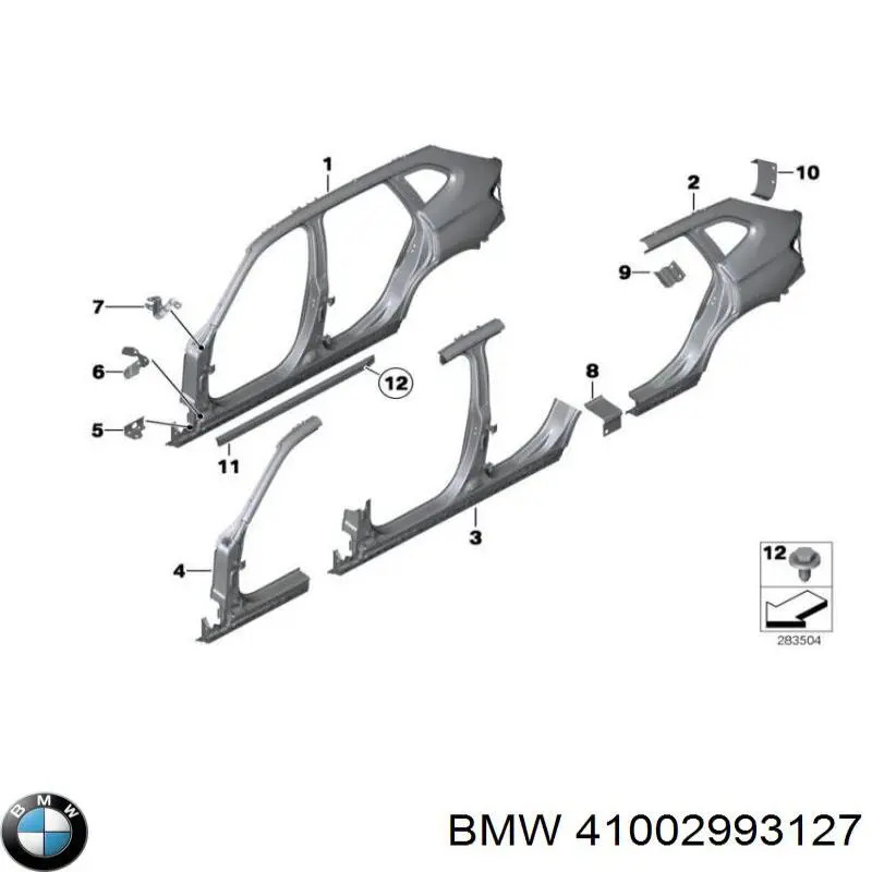 Pára-lama traseiro esquerdo para BMW X1 (E84)