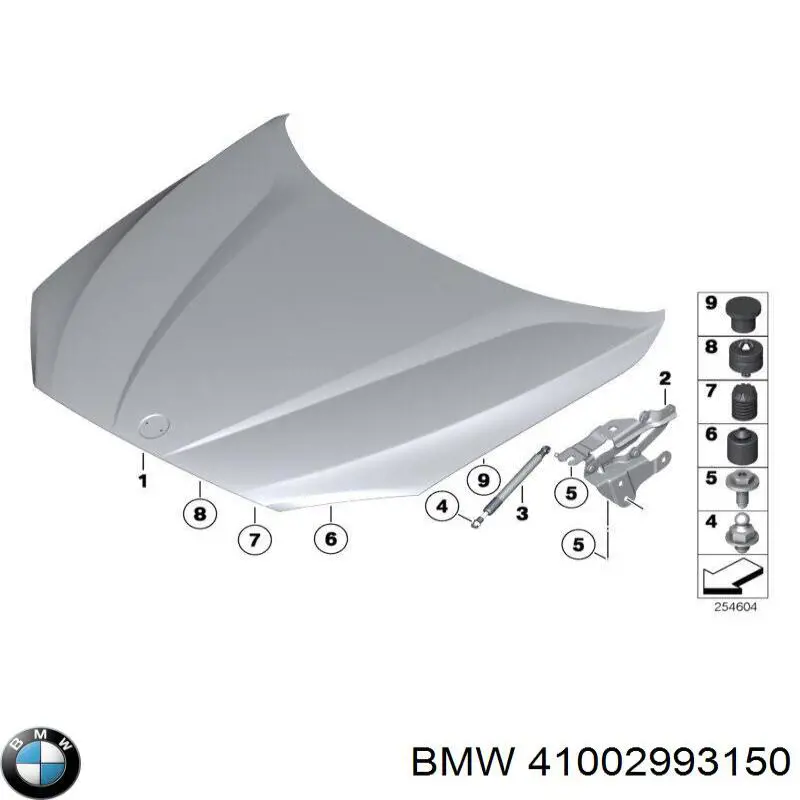 Петля капота правая 41002993150 BMW