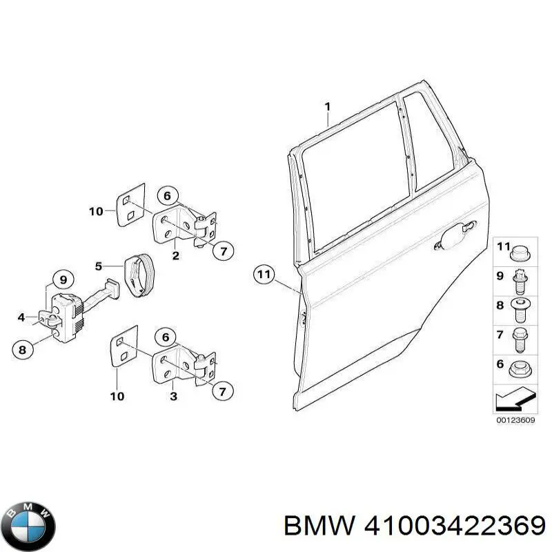 Петля двери передней левой на BMW X3 (E83) купить.