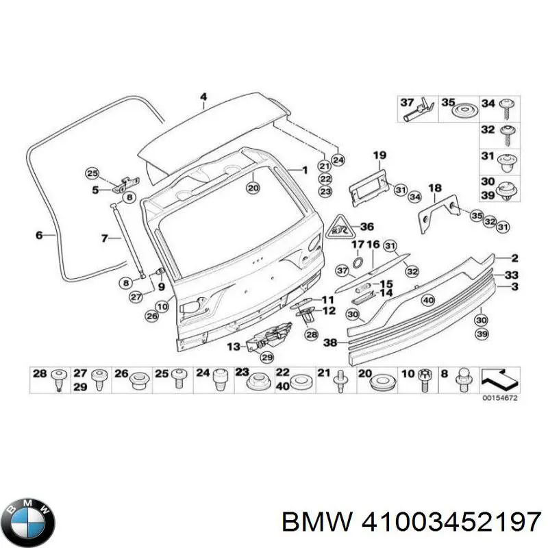 Porta traseira (3ª/5ª porta-malas (tampa de alcapão) para BMW X3 (E83)