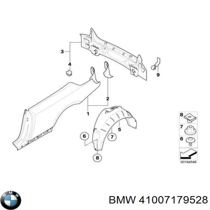 41007179528 BMW Крыло заднее правое