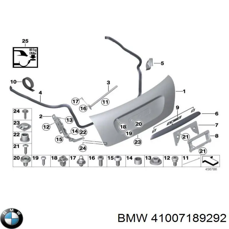 41007189292 BMW eixo de forquilha de embraiagem