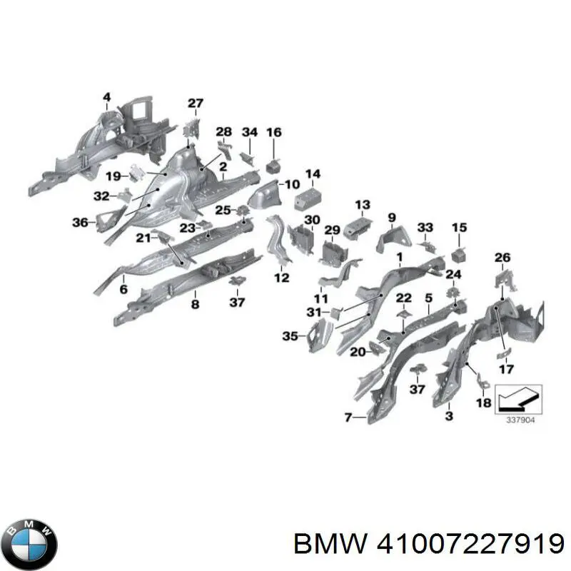41007227919 BMW Кронштейн бампера переднего внешний левый