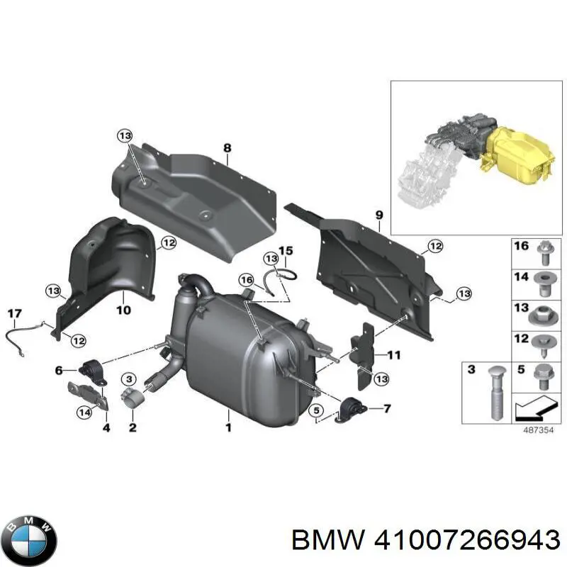 Panel del maletero trasero 41007266943 BMW