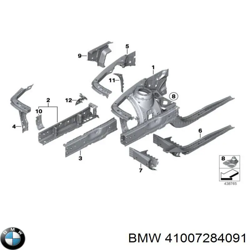 41007284091 BMW Четверть передняя левая