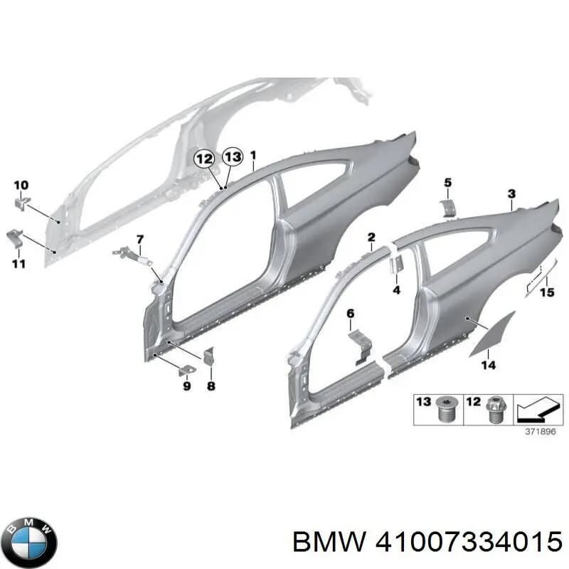 41007334015 BMW Проем передней левой двери