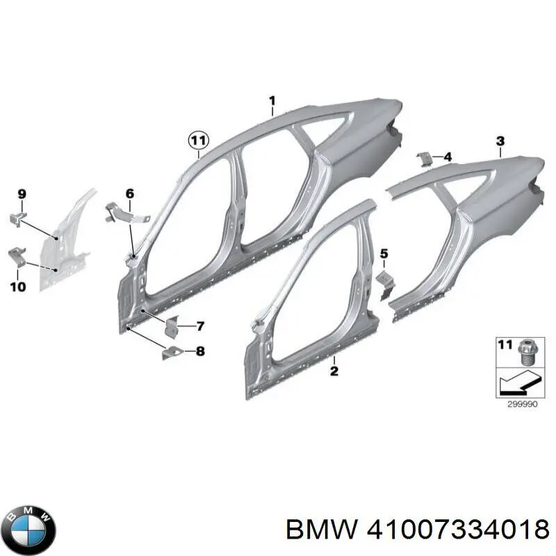 41007334018 BMW pára-lama traseiro direito