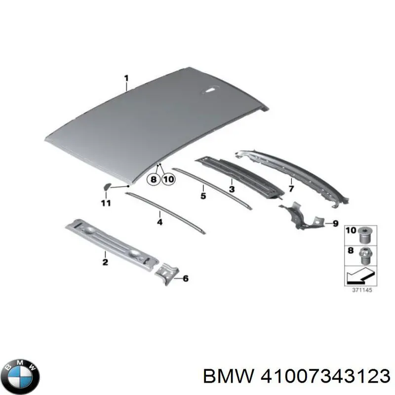 41007343123 BMW Крыша кабины (кузова)