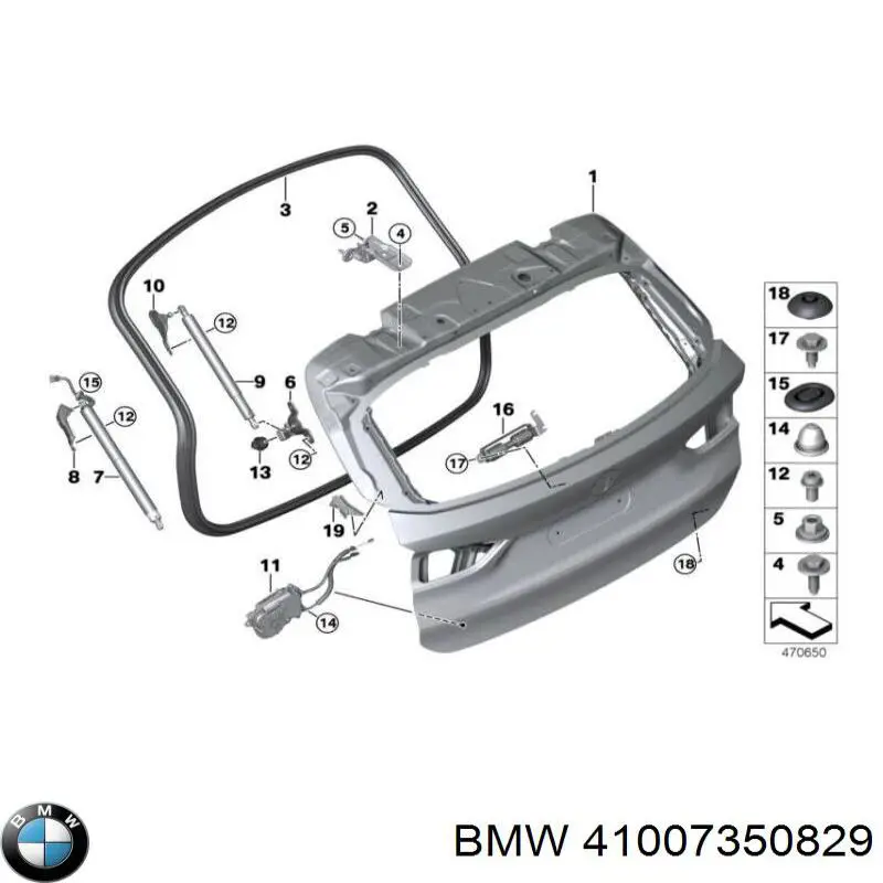41007350829 BMW Петля багажника