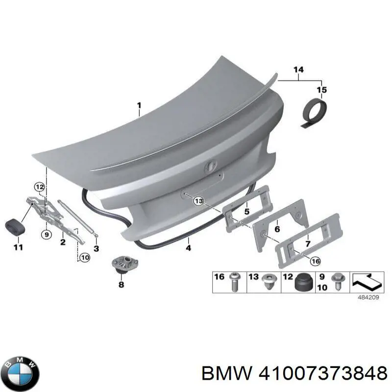 41007373848 BMW Петля крышки багажника