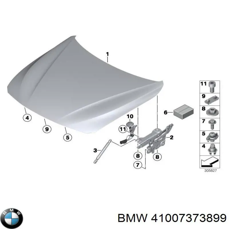 Капот BMW 41007373899 цена, от 751.05 USD