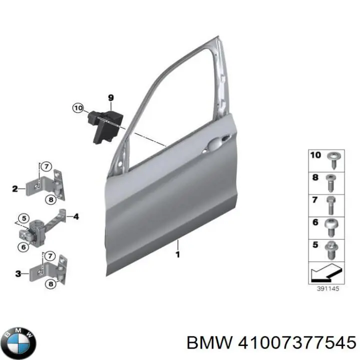 41007377545 BMW петля двери передней левой