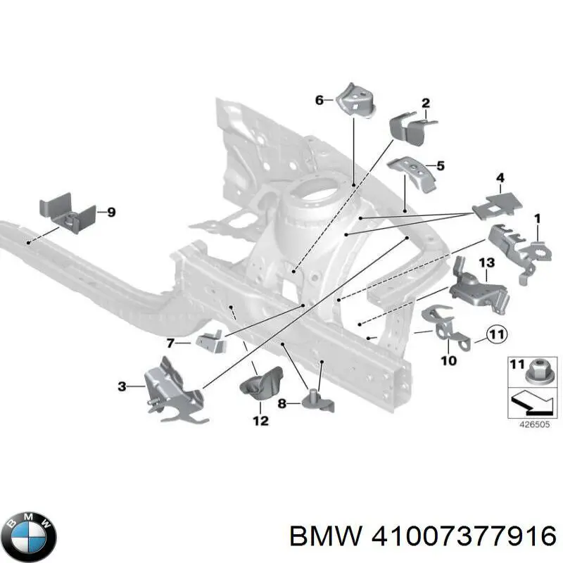 Арка крыла переднего правого BMW 41007377916 цена, от 126.98 USD