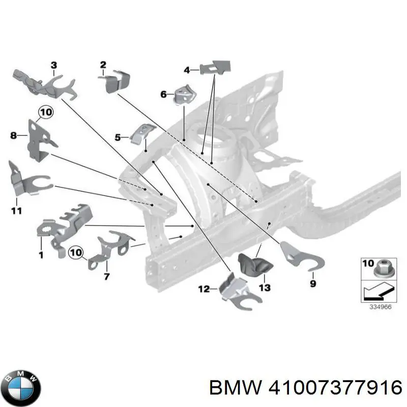 Купить 41007377916 BMW Арка крыла переднего правого
