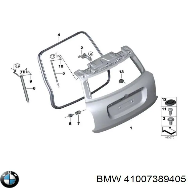 41007389405 BMW Петля крышки багажника
