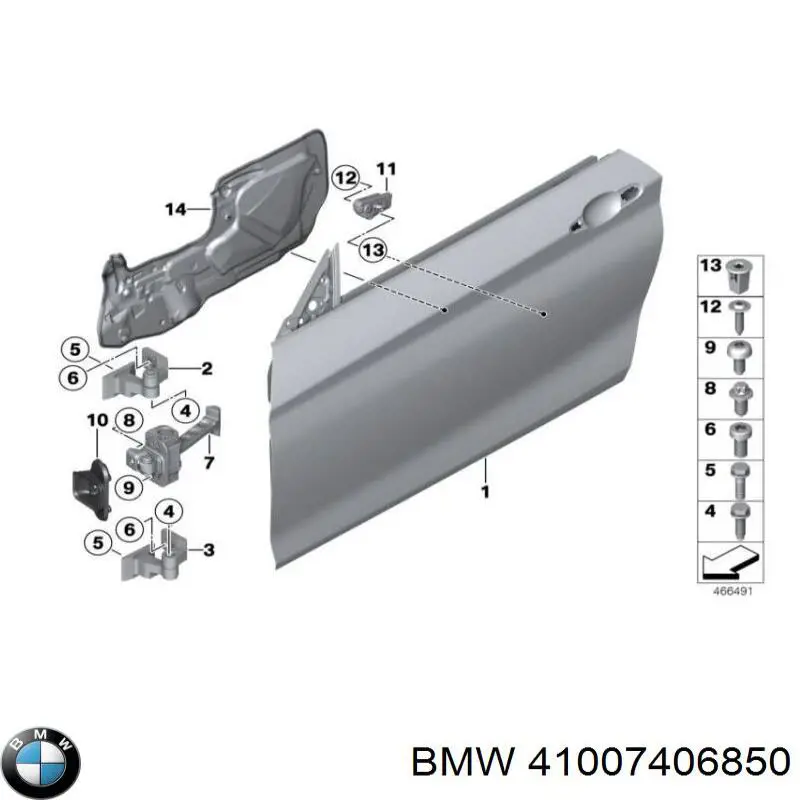 Дверь передняя правая BMW 41007406850 цена, от 364.28 USD