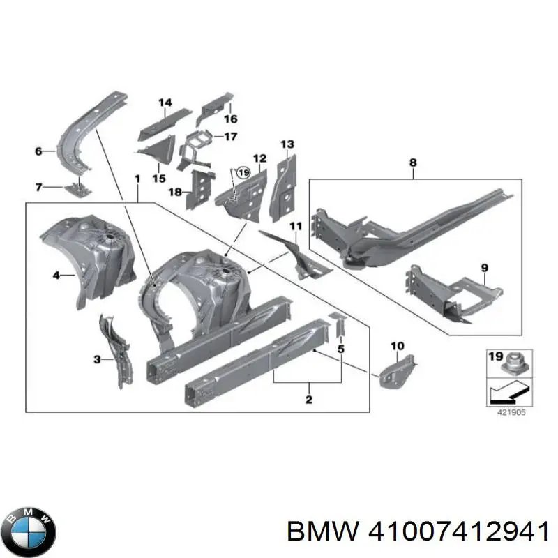 41007412941 BMW Четверть передняя левая