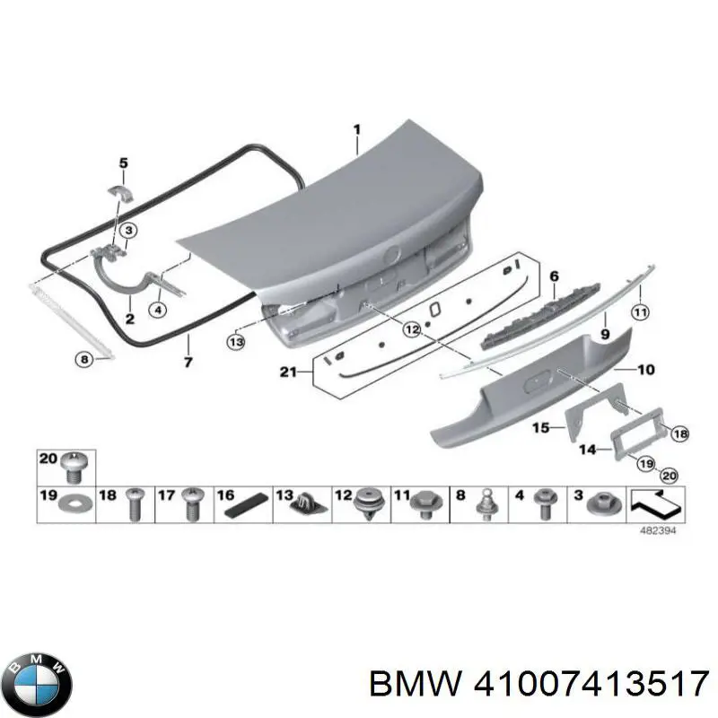 Петля крышки багажника BMW 41007413517