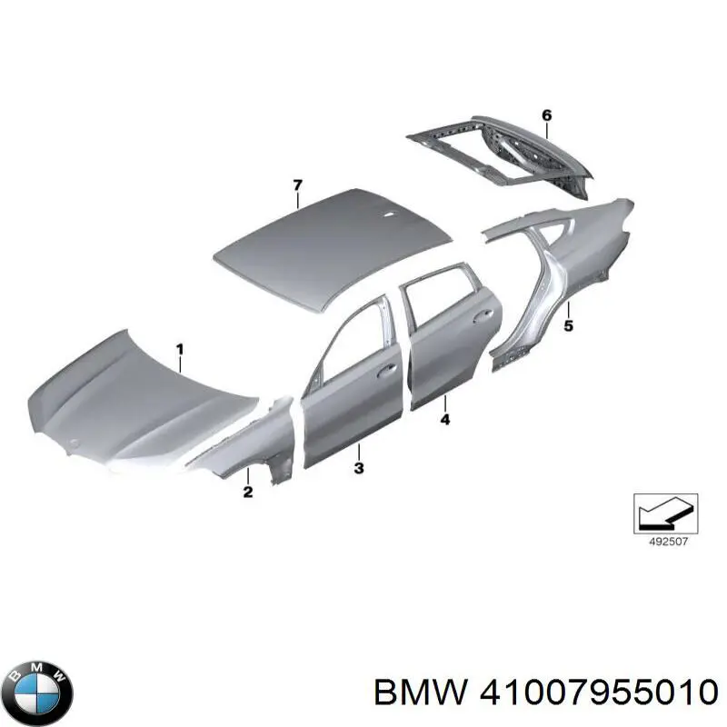 41007955010 BMW Крыло заднее правое