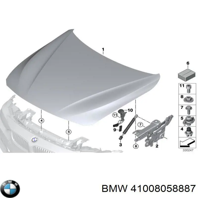 41008058887 BMW capota