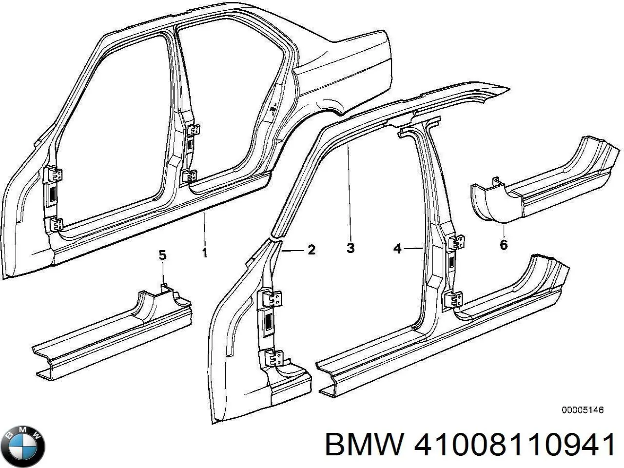 41008110941 BMW Боковина для легковых. Цилиндр подъема кабины для грузовых