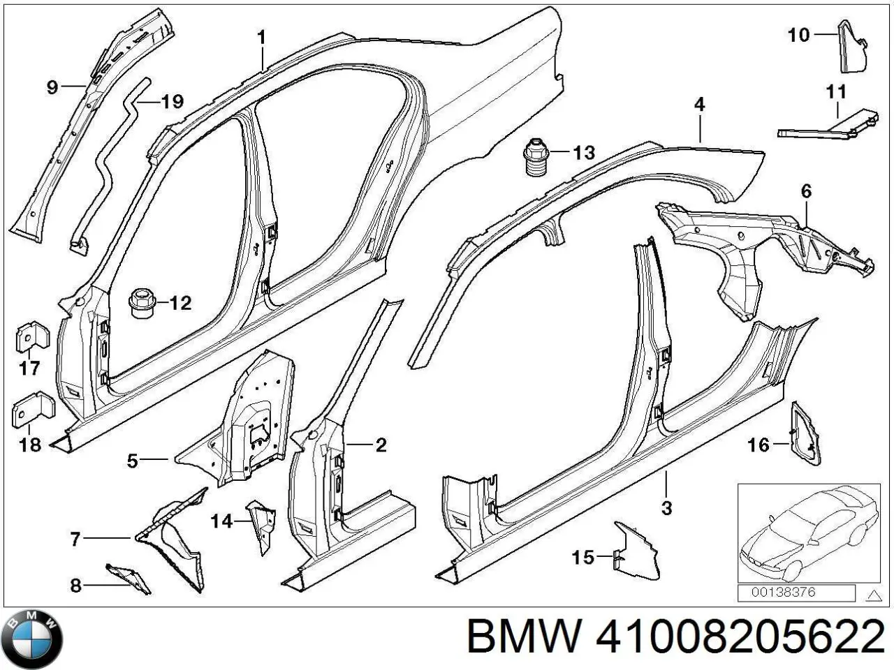 Купить 41008205622 BMW Стойка кузова