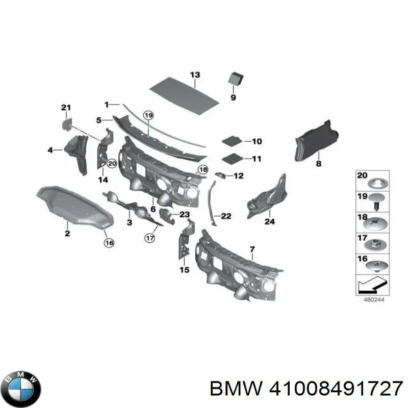 Передняя левая дверь BMW 41008491727 цена, от 684.14 USD