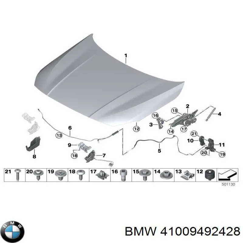 Купить 41009492428 BMW Капот