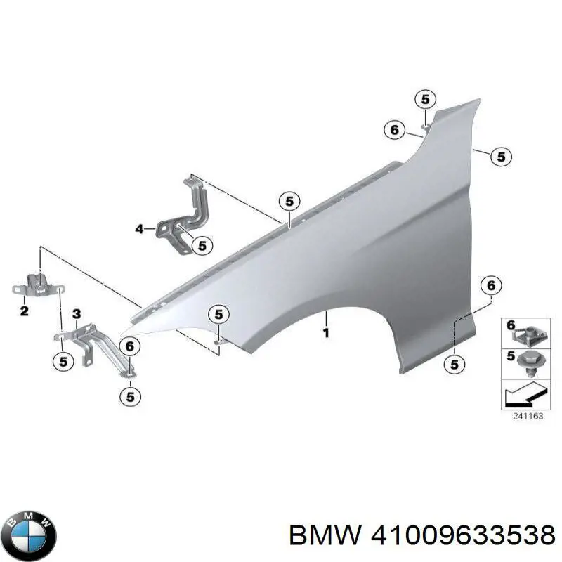 Переднее правое крыло на BMW 2  F23