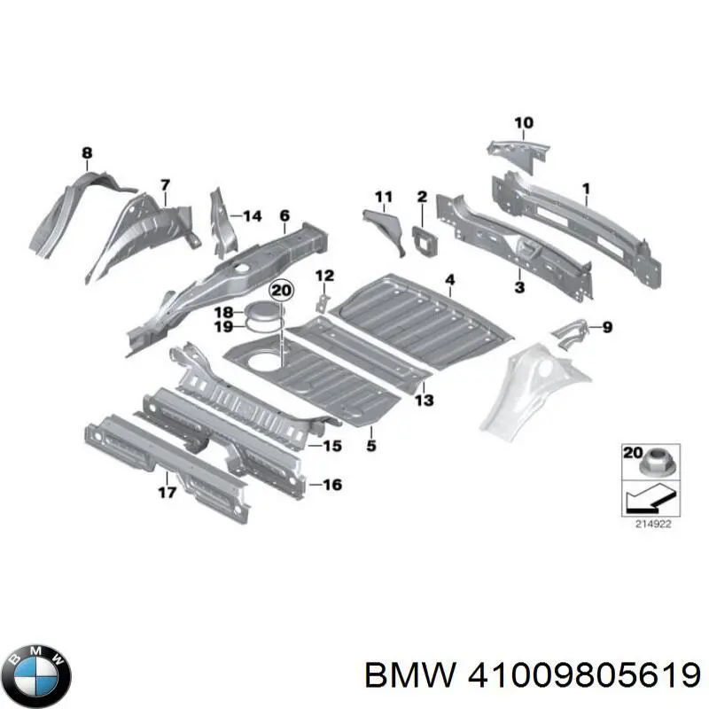 41009805619 BMW Ниша запасного колеса