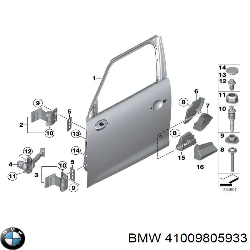 Дверной шарнир задний левый BMW 41009805933 цена, от 19.07 USD