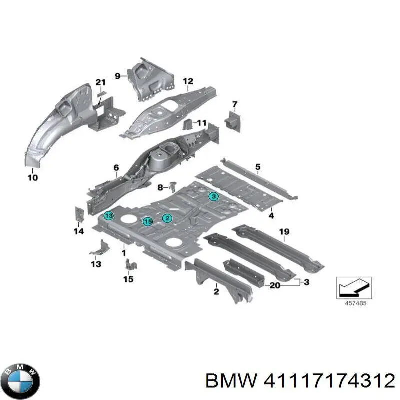 41117174312 BMW Четверть задняя правая